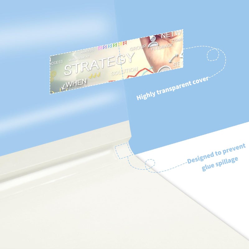 RAYSON TBC3-25-W Thermal Binding Covers, 1/8", PVC Transparent Front Cover and Glossy White Back Cover, Holds 28 Sheets, 25 Pack - Image 4